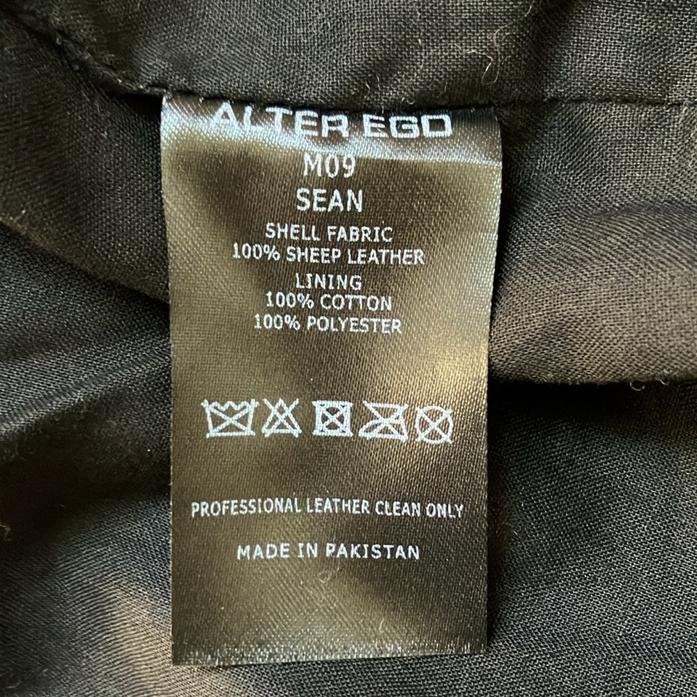 ALTER EGO Black Leather Jacket - Picture 17 of 17